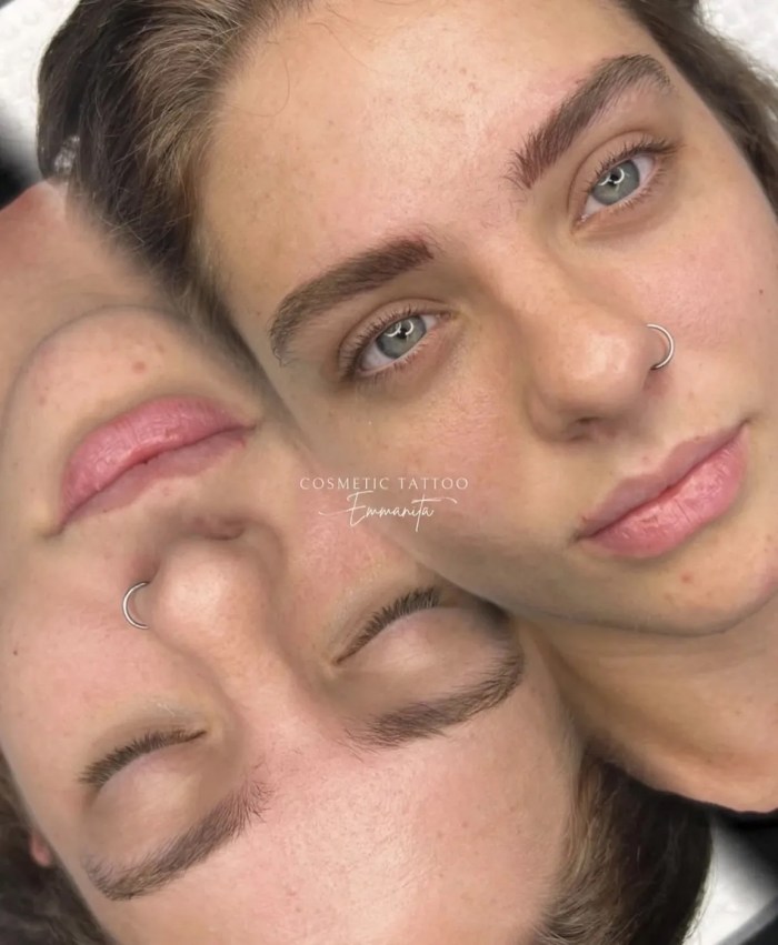 Brow and lip tattoo by Emmanita Cosmetic Tattoo