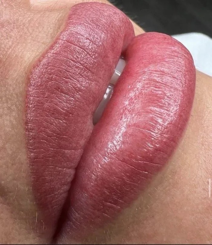 Lip blush tattoo by Emmanita Cosmetic Tattoo