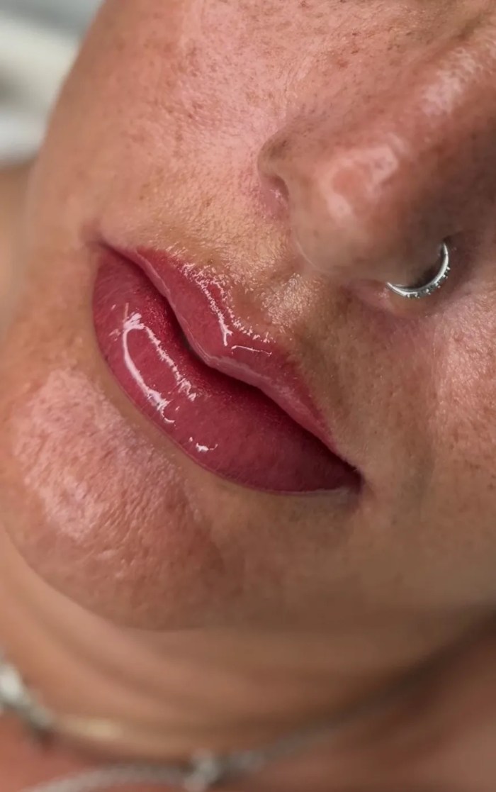 Healed lip blush by Emmanita Cosmetic Tattoo